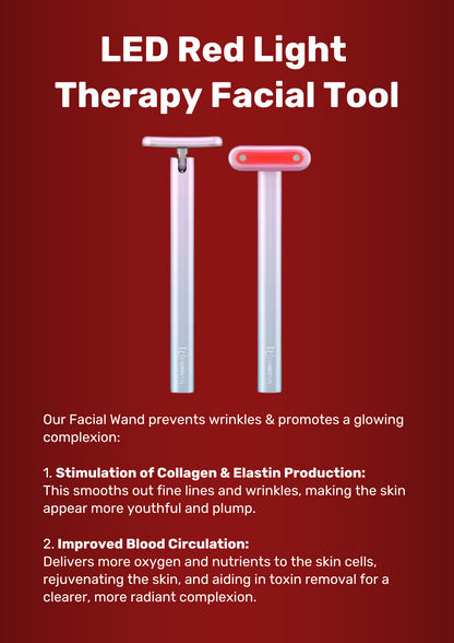 LED Red Light Facial Massager Tool